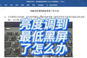 笔记本电脑摸一下就黑屏怎么办？如何快速解决？
