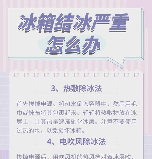 冰箱冷藏室结冰了怎么办？有效解决方法有哪些？
