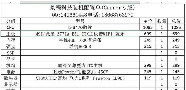 自己组装台式电脑配置清单是什么？如何根据需求选择合适的硬件？