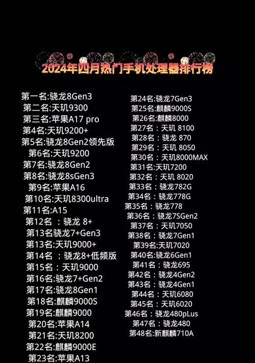 2023最新手机处理器天梯图是什么？如何根据天梯图选择手机处理器？