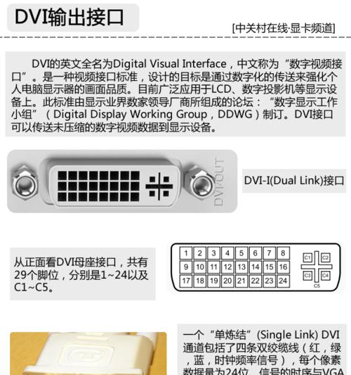 DVI接口是什么？如何正确连接和使用DVI线缆？