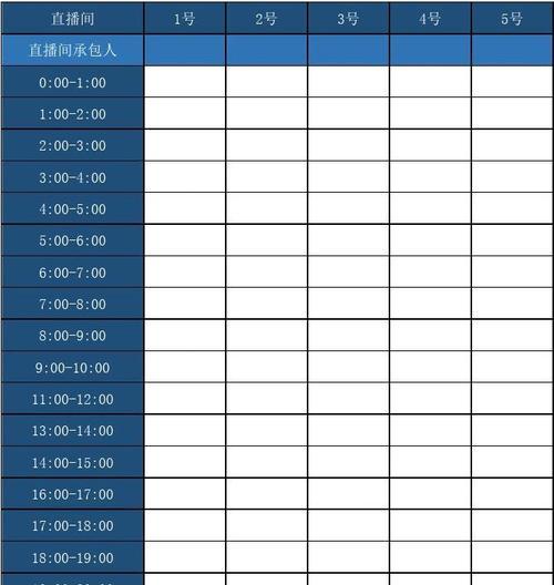 电脑直播间配置表格怎么弄？